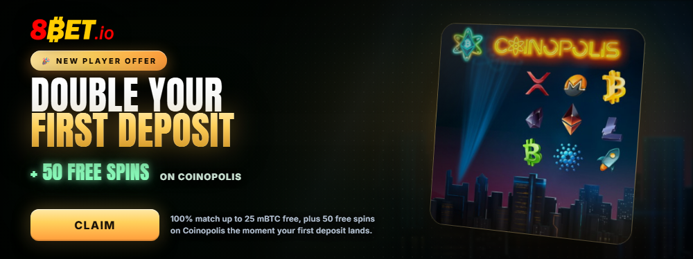 DOUBLE Your First Deposit + 50 FREE Spins